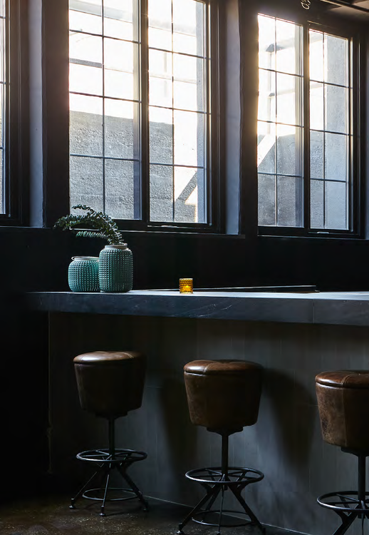 Bar seating in The Den
